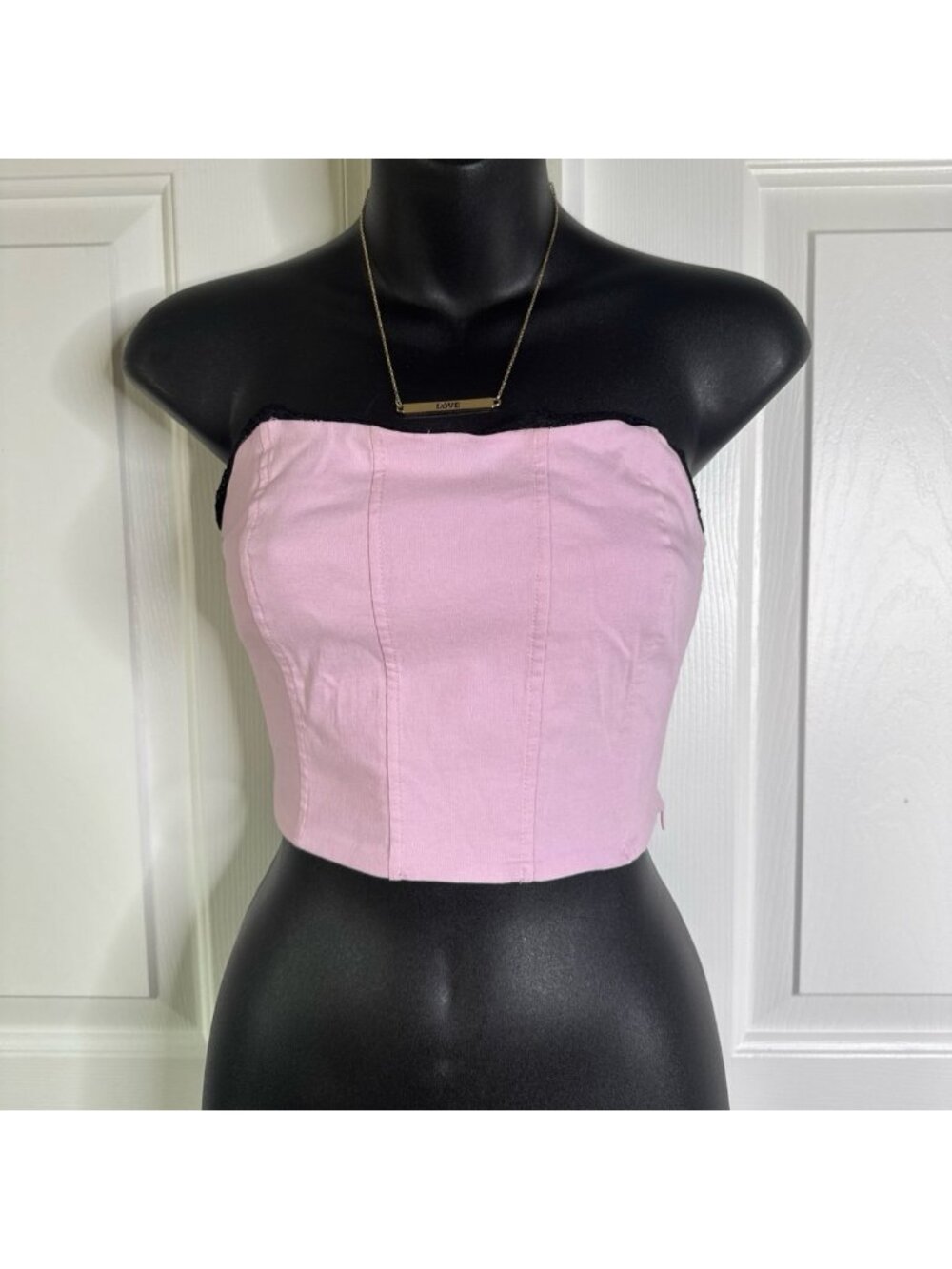 Ole by Koton Lace Trim Tube Top Size 6 Strapless